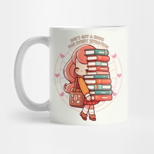 Kawaii Shes Got A Book For Every Situation Mug